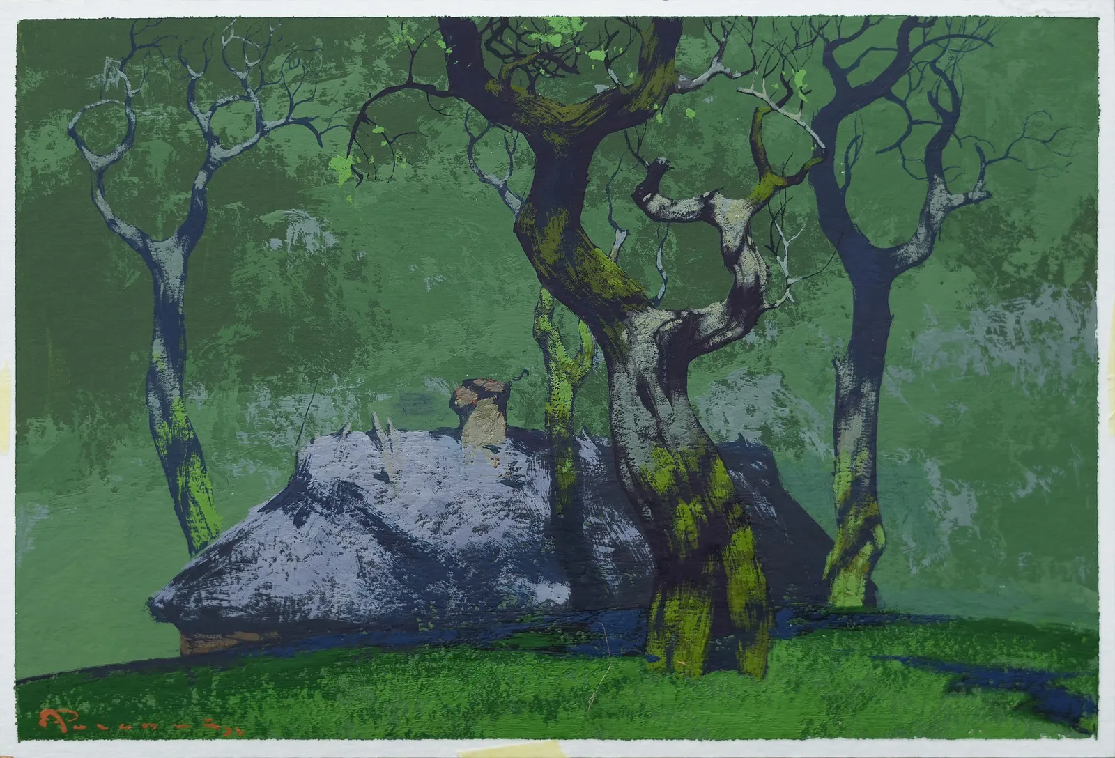 Image of Sketch 219  by Artem Rohovyi, size: 16x24 cm, made of Gouache, paper, Painting medium, from Kharkiv Photo 1 of 2.