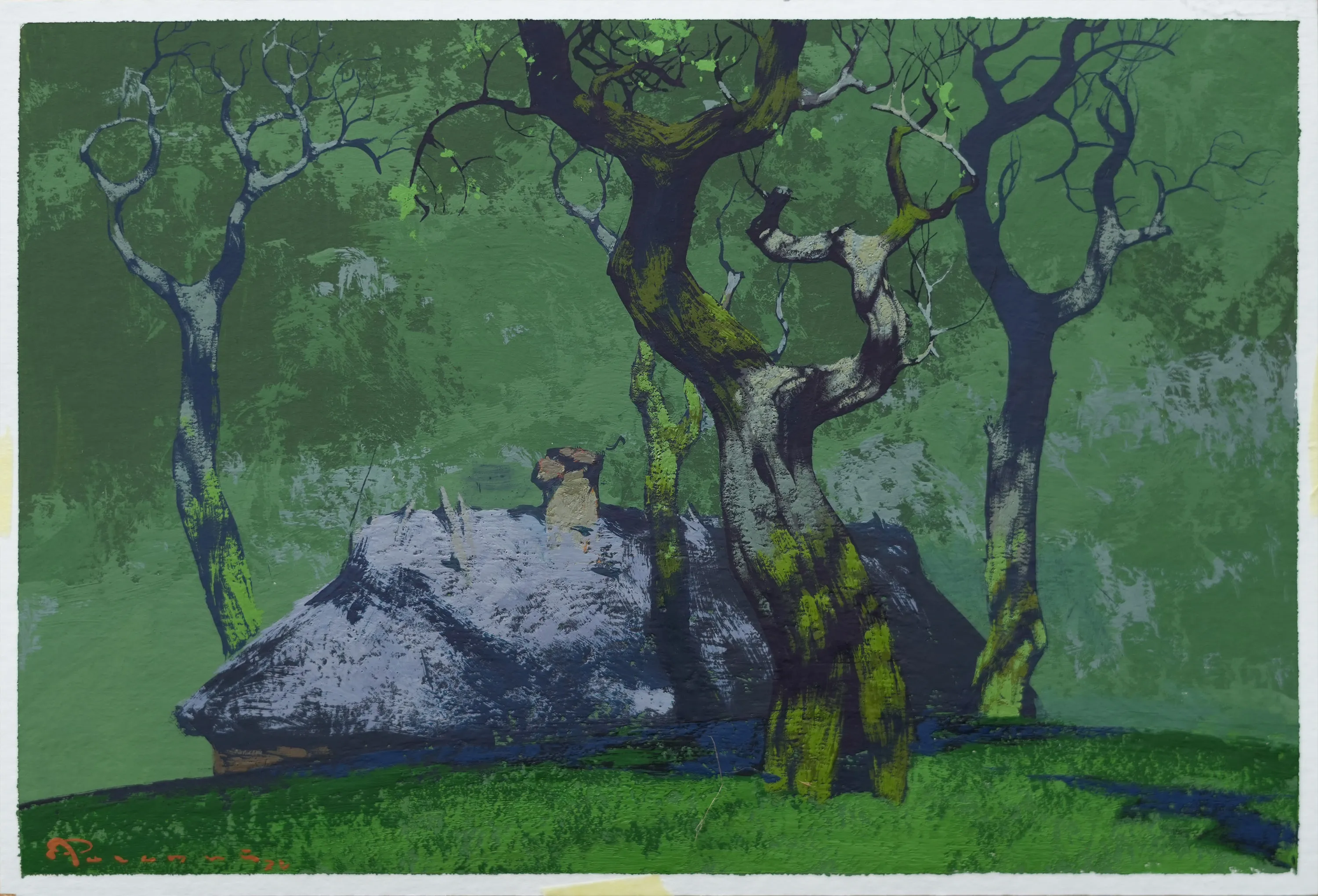 Image of Sketch 219  by Artem Rohovyi, size: 16x24 cm, made of Gouache, paper, Painting medium, from Kharkiv, priced at $300 Photo 1 of 2.