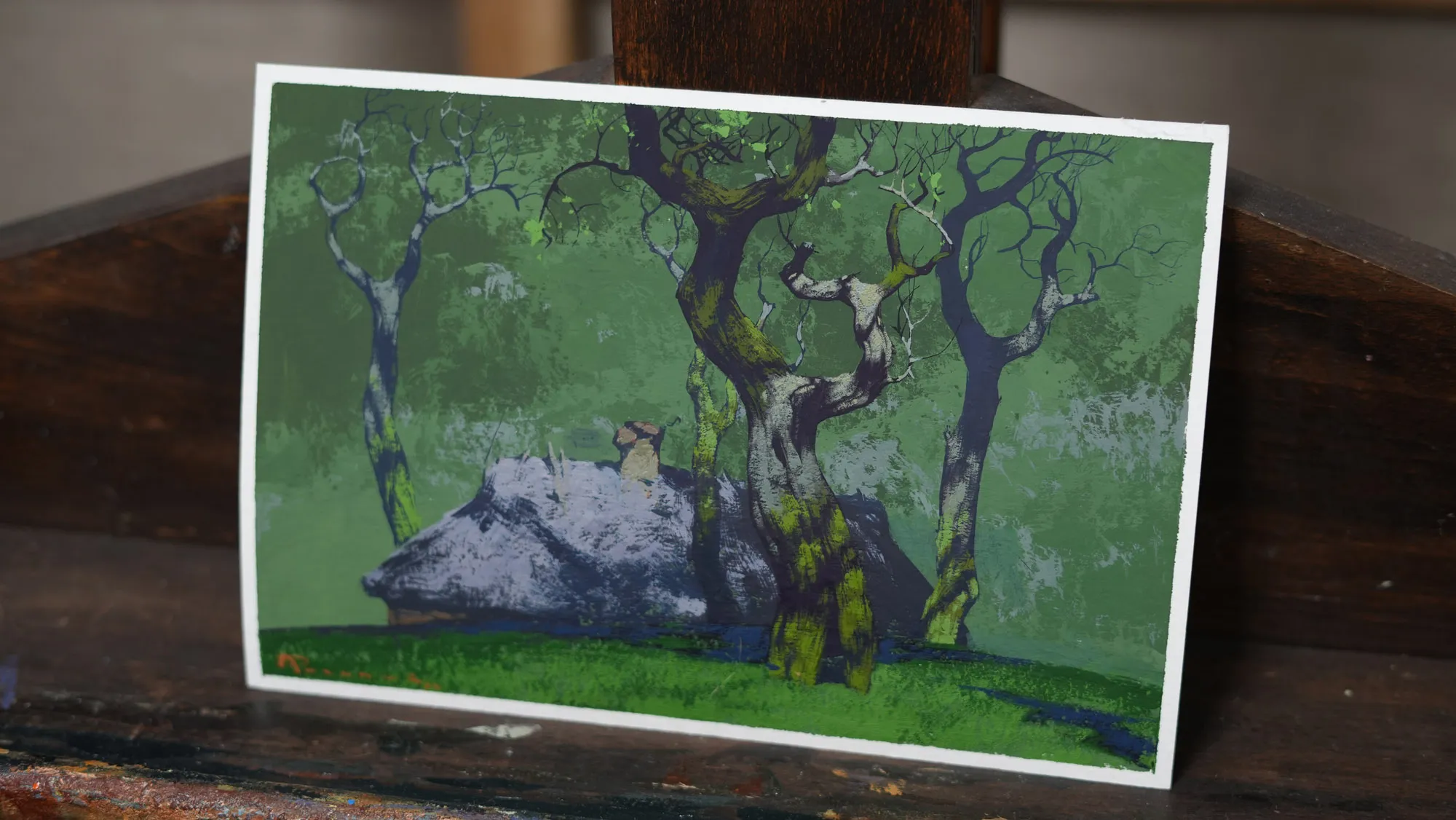 Image of Sketch 219  by Artem Rohovyi, size: 16x24 cm, made of Gouache, paper, Painting medium, from Kharkiv, priced at $300 Photo 2 of 2.